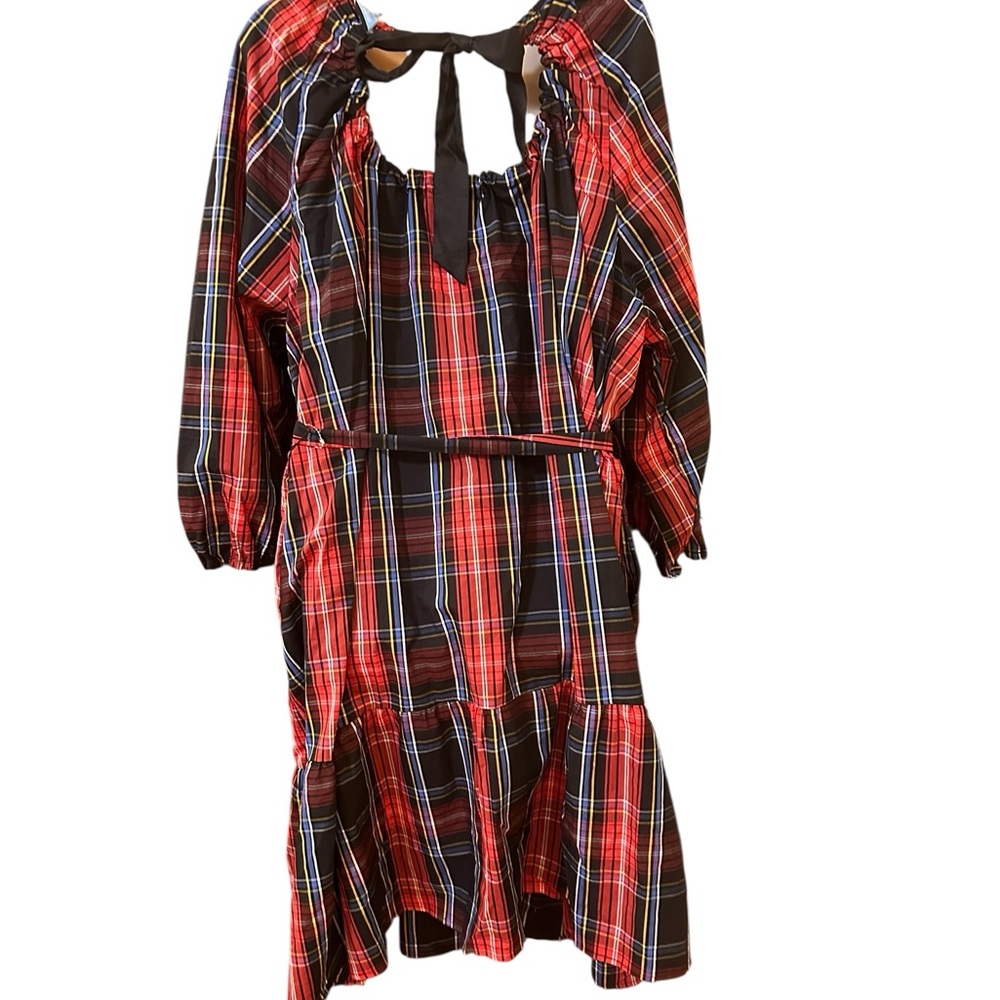 DRAPER JAMES RSVP LONG SLEEVE TIERED BOW BACK DRESS NWT - Picture 7 of 8